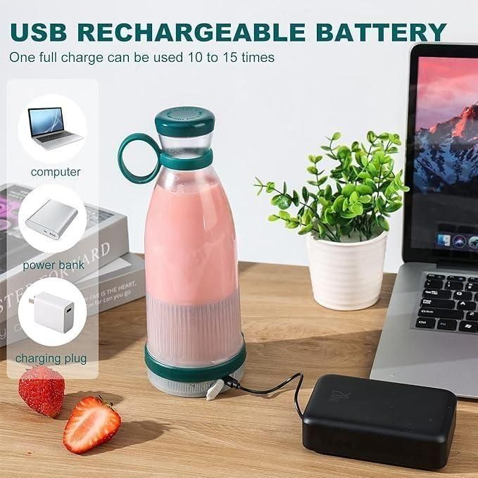 🍹 Travel Portable Mini USB Rechargeable Juice Blender – Fresh Juice Anytime, Anywhere!