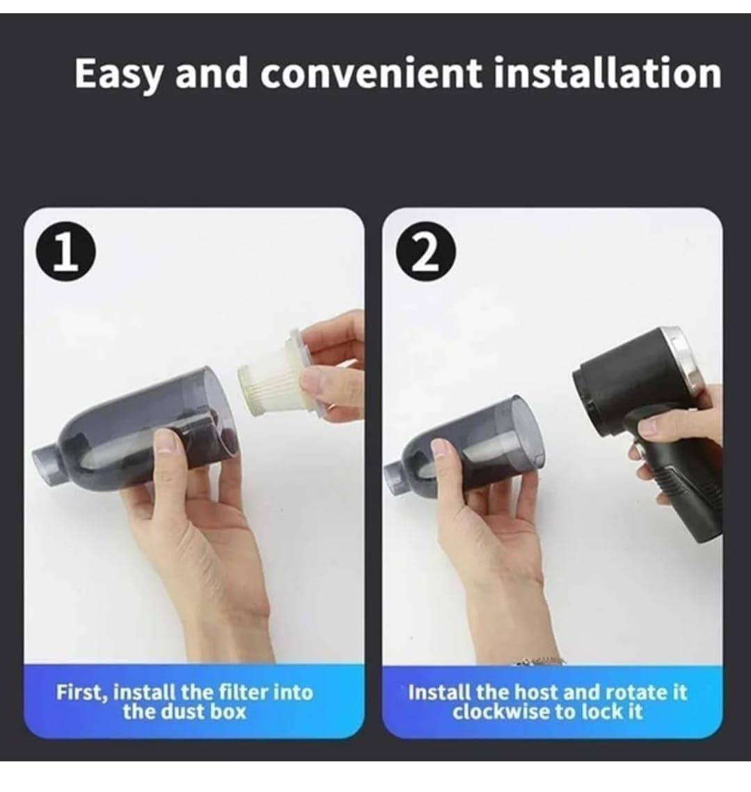 DustX™ Portable Rechargeable Air Duster + Mini Vacuum